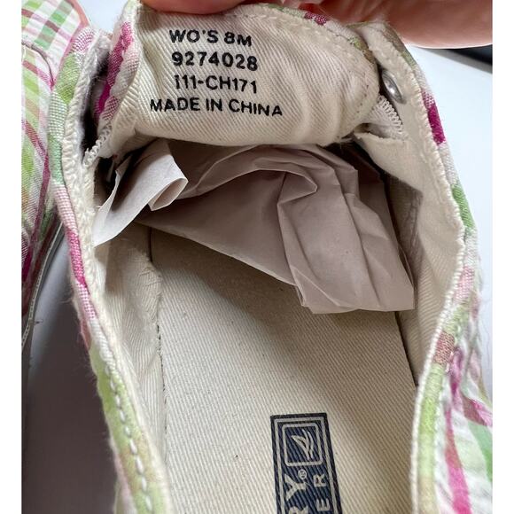 Sperry Top-Sider Women's Cameron Plaid Slip On Sneakers Boat Shoes Size 8 - Picture 9 of 9